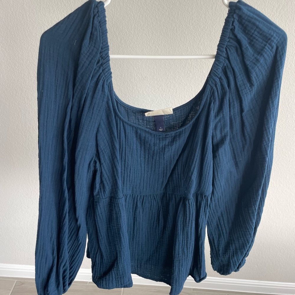 Blue long sleeve blouse from Target